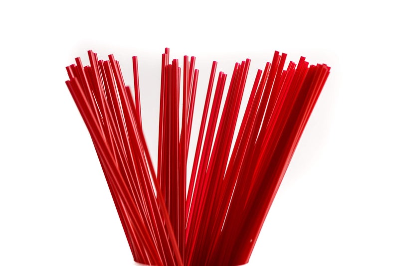 EcoQuality [1000 PACK] 8 Inch Compostable Plastic Stirrer, Bio Degradable, Eco Friendly, Sip Stirrer, Bar Stirrer, Sip Straw, For Coffee, Cocktail, Latte and Tea - 8 Inches, 1000/Box, Red - Image 1